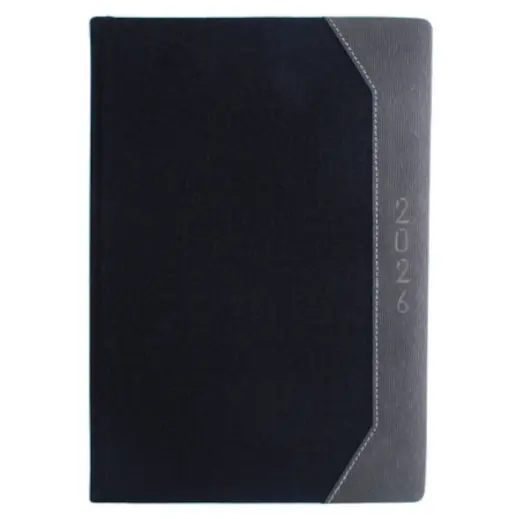 A4 Graphite Diary - 2026 Black Grey Front